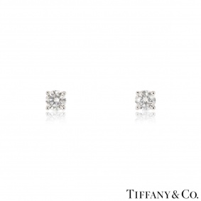 Tiffany & Co. Solitaire Diamond Platinum Stud Earrings?1.24ct TDW Tiffany & Co. Solitaire Diamond Platinum Stud Earrings?1.24ct TDW